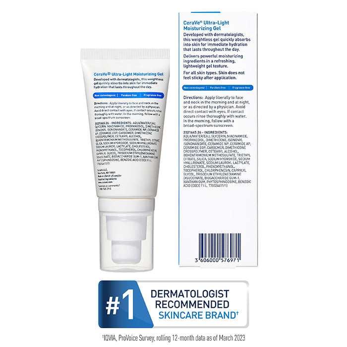 CeraVe Skincare Moisturizers Facial Moisturizers Ultra Light Gel Moisturizer