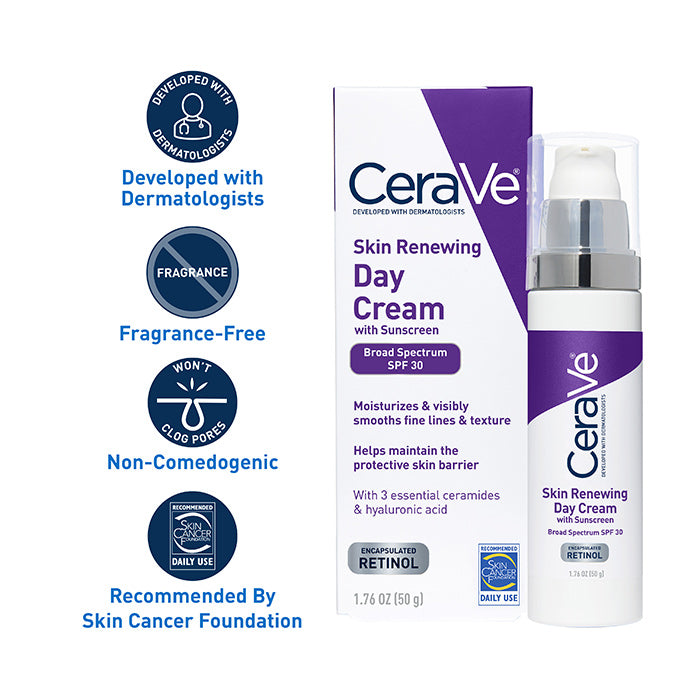 CeraVe Skincare Moisturizers Skin Renewing Day Cream