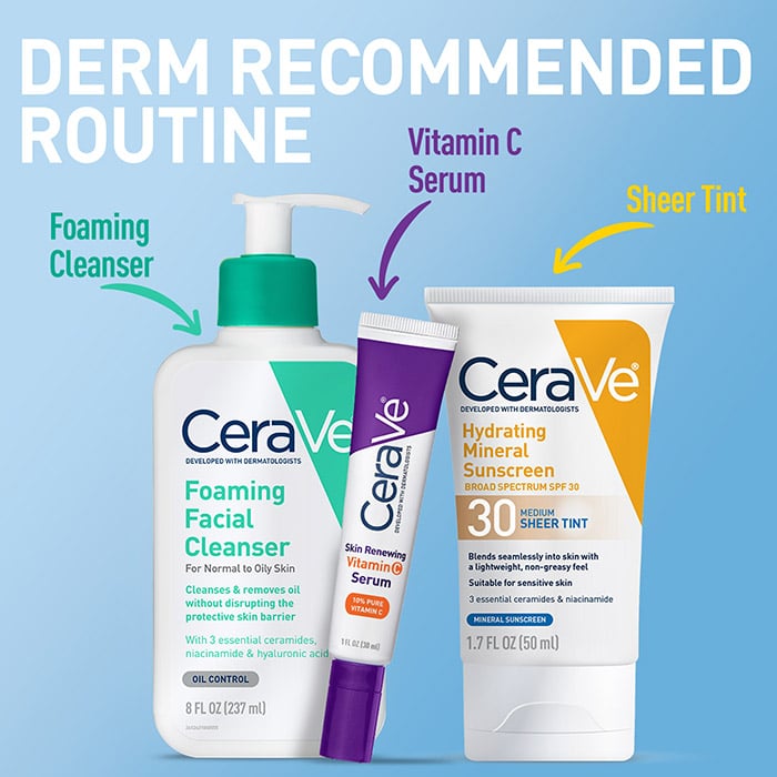 CeraVe Sunscreen Face Hydrating Mineral Sunscreen Spf Face Sheer Tint