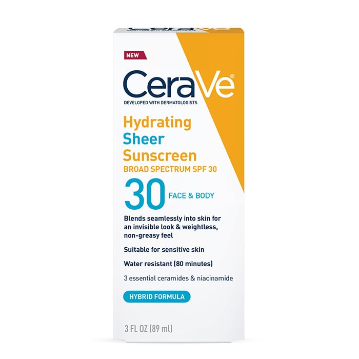 CeraVe Sunscreen Hydrating Sheer Sunscreen Broad Spectrum Spf For Face And Body
